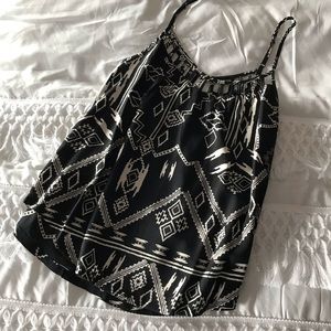 Billabong Strappy Black & White Tank Top